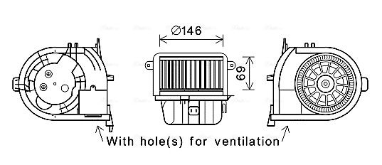 AVA QUALITY COOLING Вентилятор салона RT8589